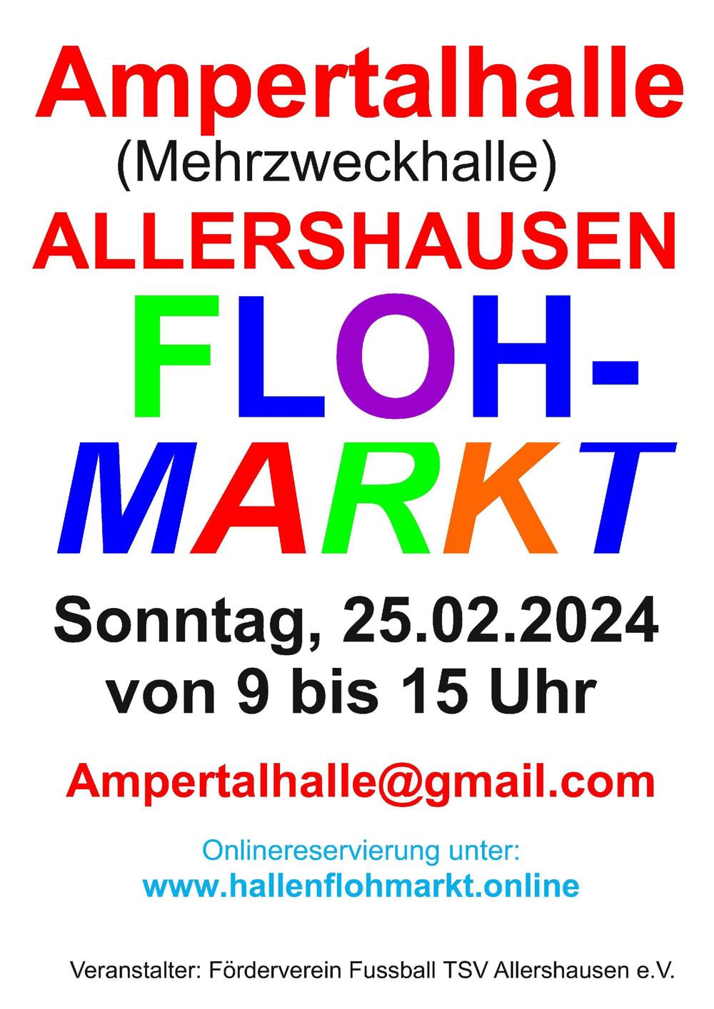 Großer Hallenflohmarkt Allershausen