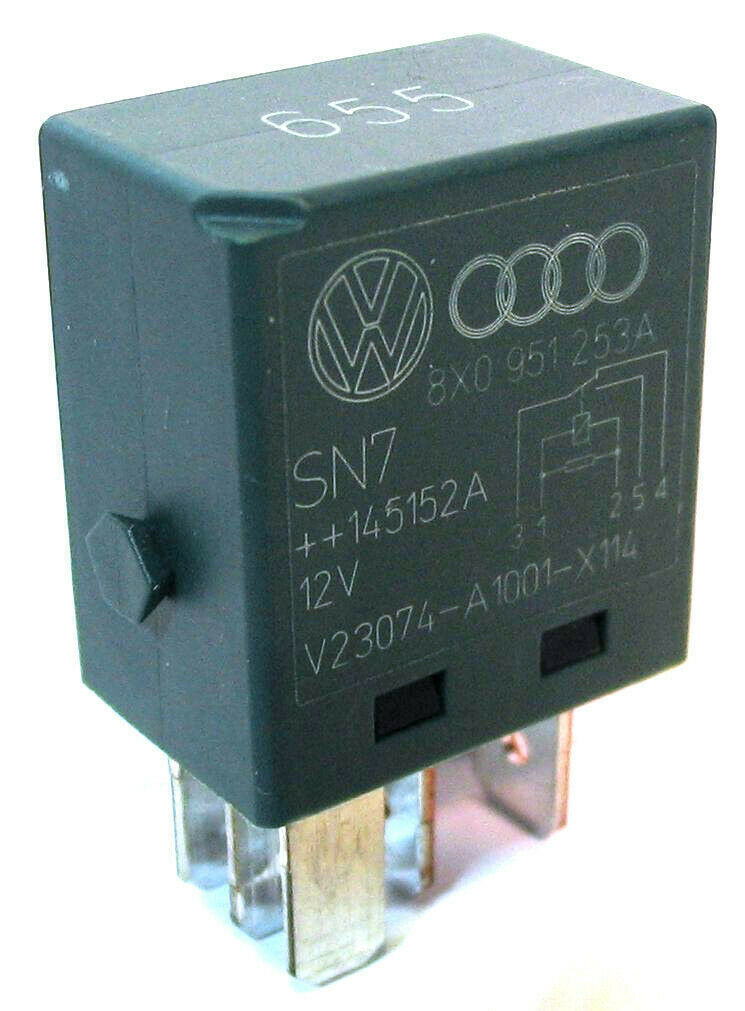 1 Stück - Original VW Audi Relais Nr. 655 - 8X0951253A - V23074-A1001-X114 - 12V