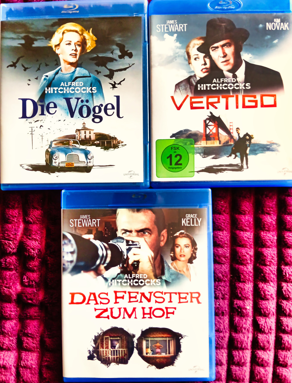 4 Alfred Hitchcock Blu-ray Disks - wie neu