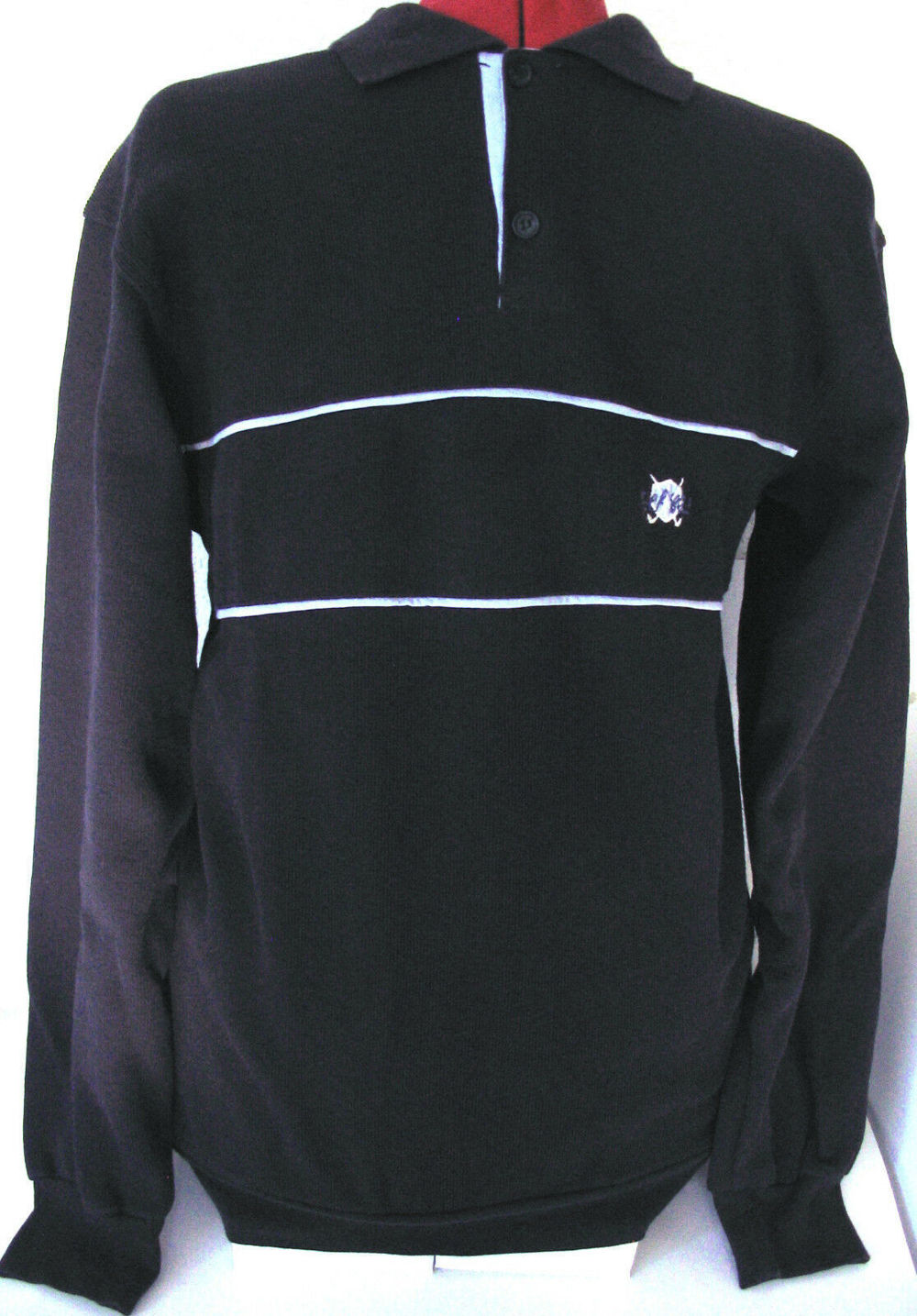 Herren Polo Pullover mit Kragen + Knopfleiste Gr. 46 dunkelblau Golf Club - NEU