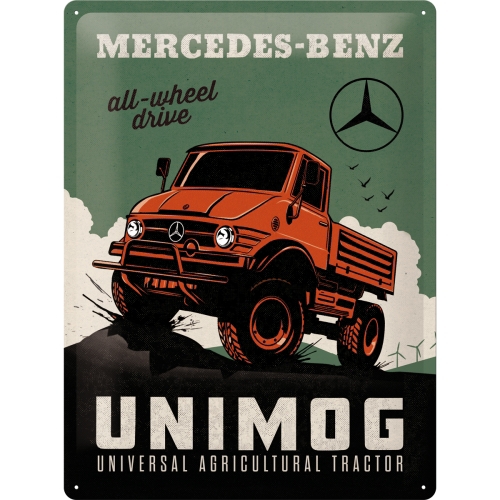 Tolles Mercedes-Benz Unimog Blechschild 30x40 cm