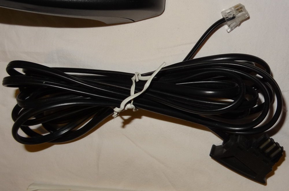 D Telefon-Kabel TAE F auf RJ11 Stecker 4-polig 3 Meter schwarz unbenutzt einwandfrei erhalten