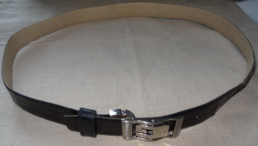 GL Gürtel Gr.44 schwarz 103x2,9 oder nur separate Gürtelschnalle aus Edelstahl Kleidung Accessoire