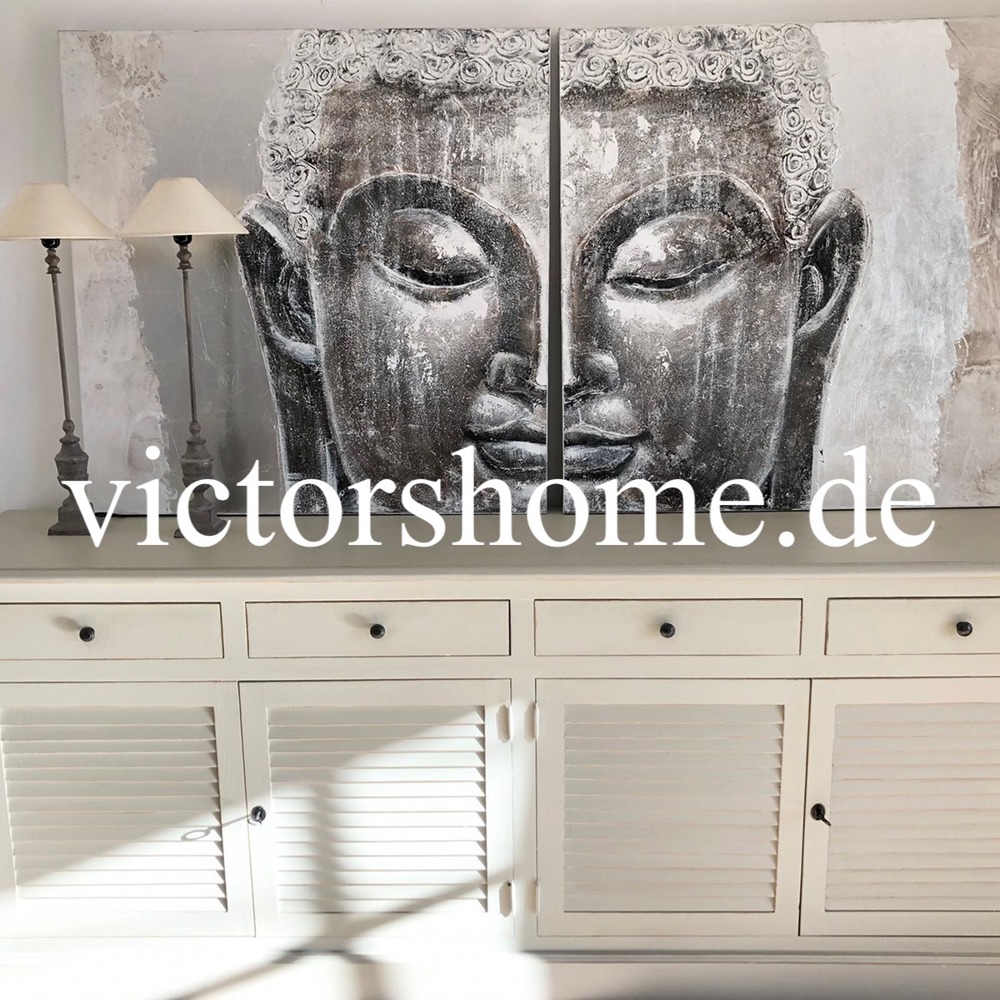 Wandbild Leinwand Buddhakopf Buddha Bilderrahmen Holzrahmen 80x80cm in Starnberg