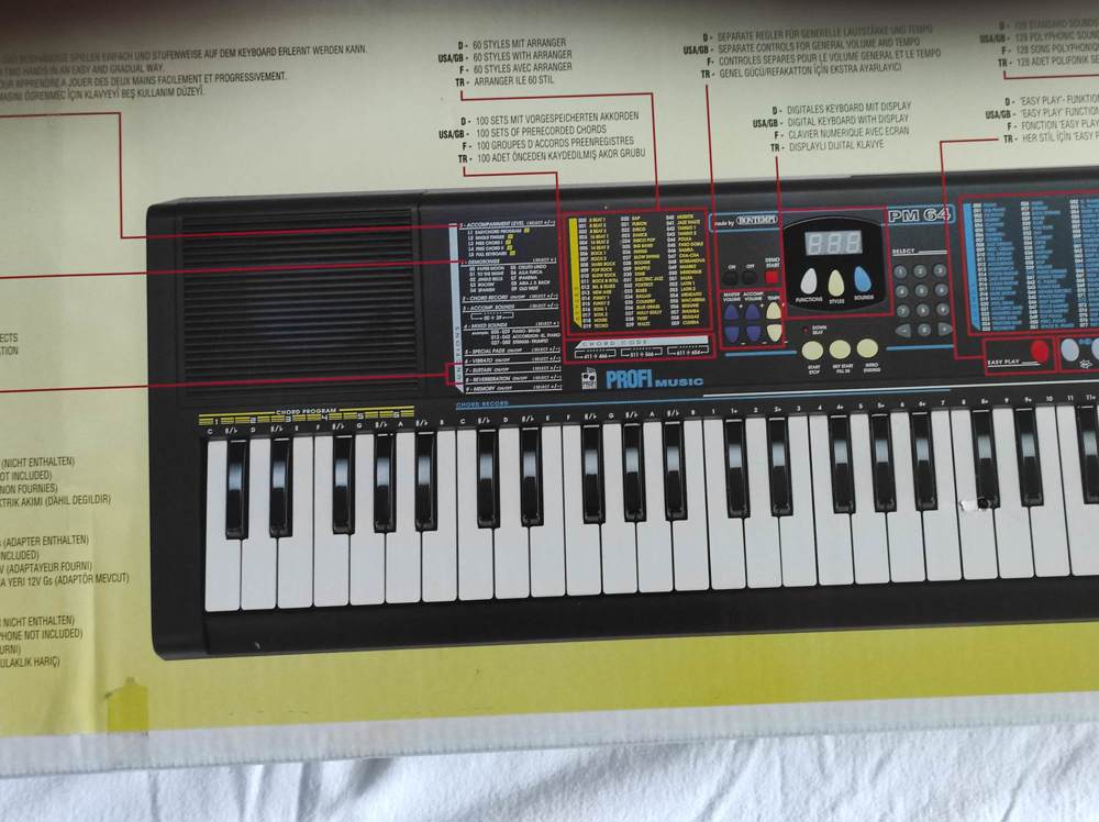 Profi Musik Keyboard mit Verstärker