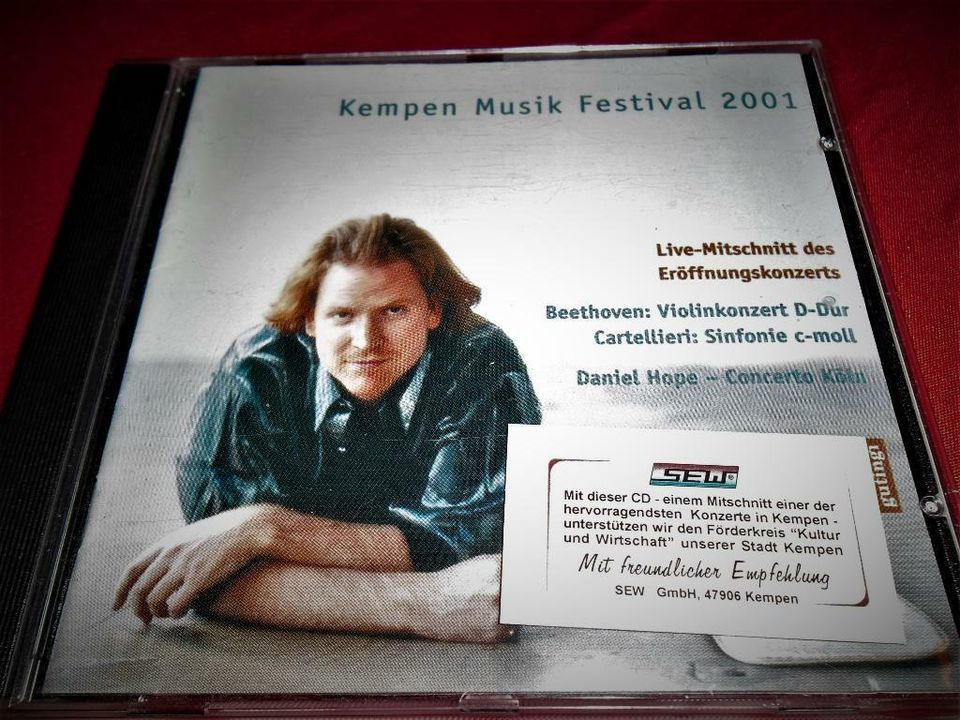 Antonio Casimir Cartellieri Kempen Musik Festival 2001 CD Groß Geburtstagkarte 22x30cm.