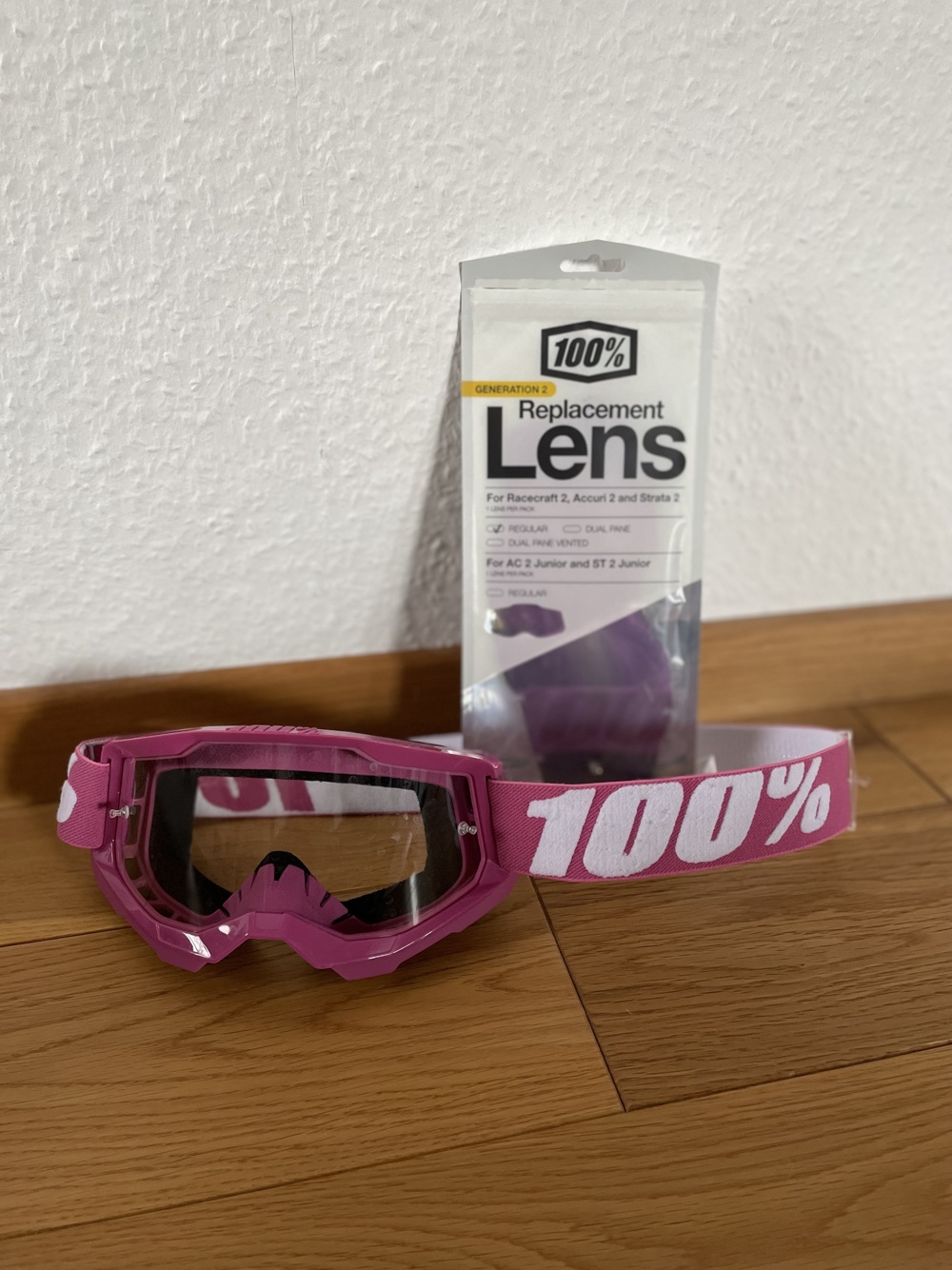100% Crossbrille rosa mit Wechselglas 