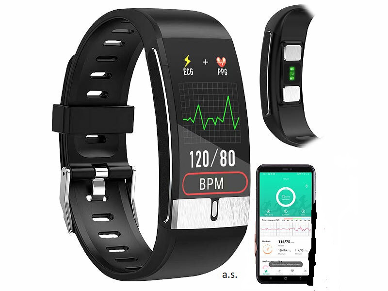 Fitness-Armband von newgen medicals mit EKG-, Herzfrequenz- u.v.a. - IP67