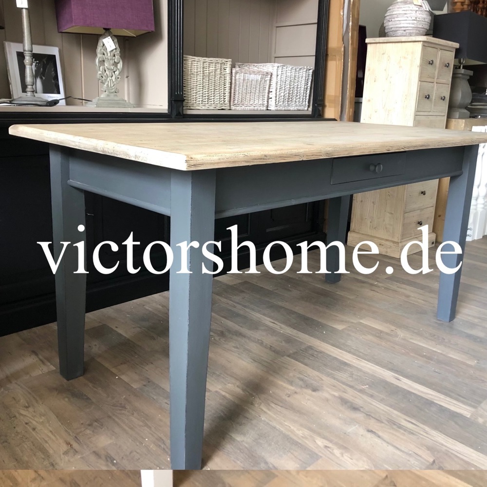 Esstisch Küchentisch Fichtentisch dunkelgrau antik B160xT80xH78cm in Starnberg 