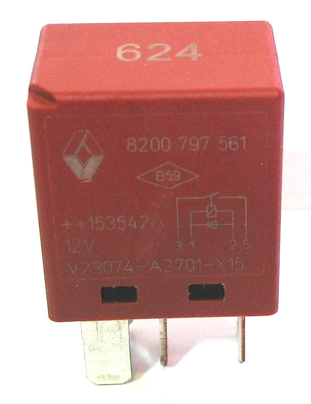 1 Stück - Original Renault Relais Nr. 624 - 8200797561 - V23074-A2701-X15 - 12V