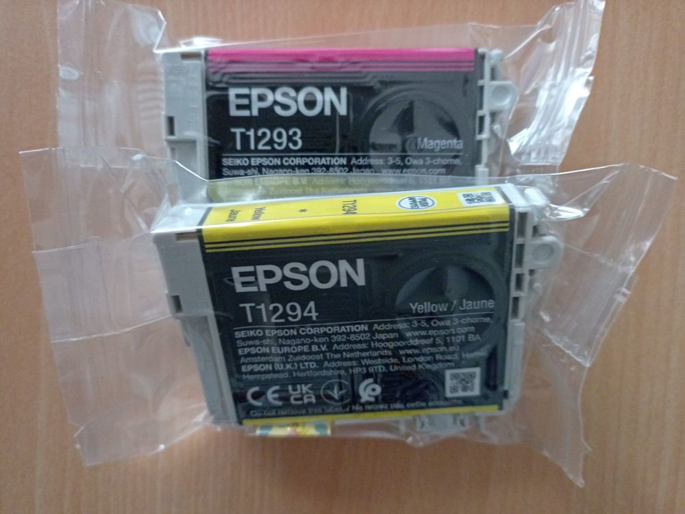 Epson Tintenpatronen, 6 Stück, (T1291 - T1294)