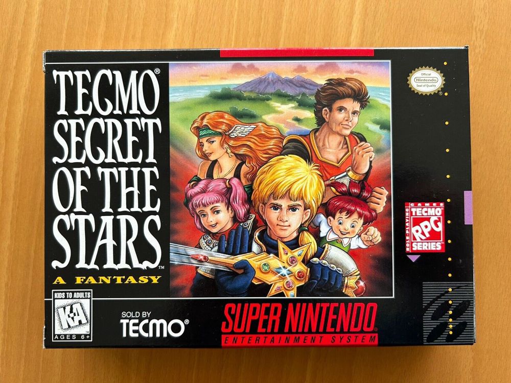  tecmo secret of the stars - super nintendo snes - us   ntsc - rpg - mint