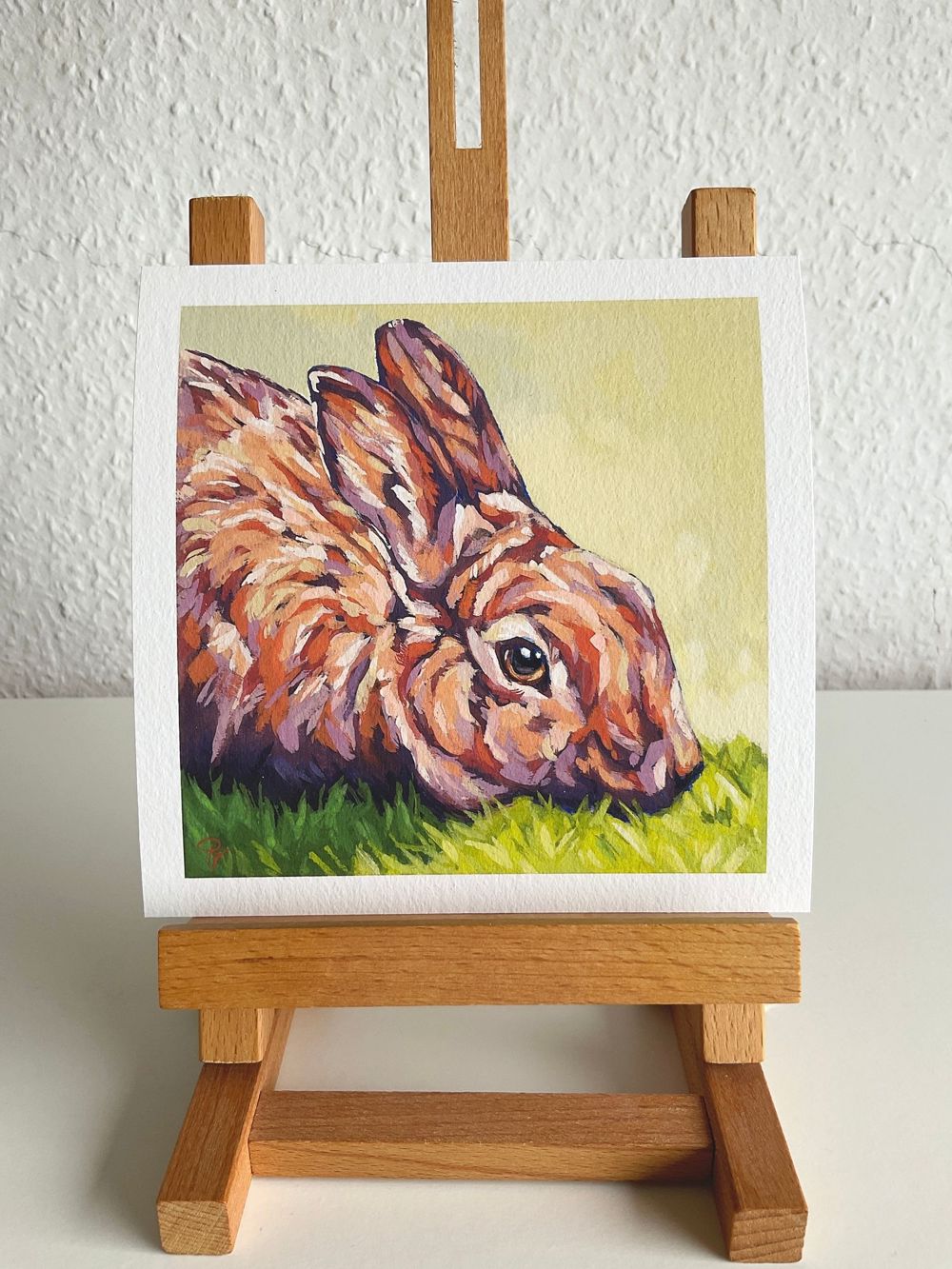 Direkt von Künstlerin: Stark limitierter FineArt Print "Das grasende Kaninchen"