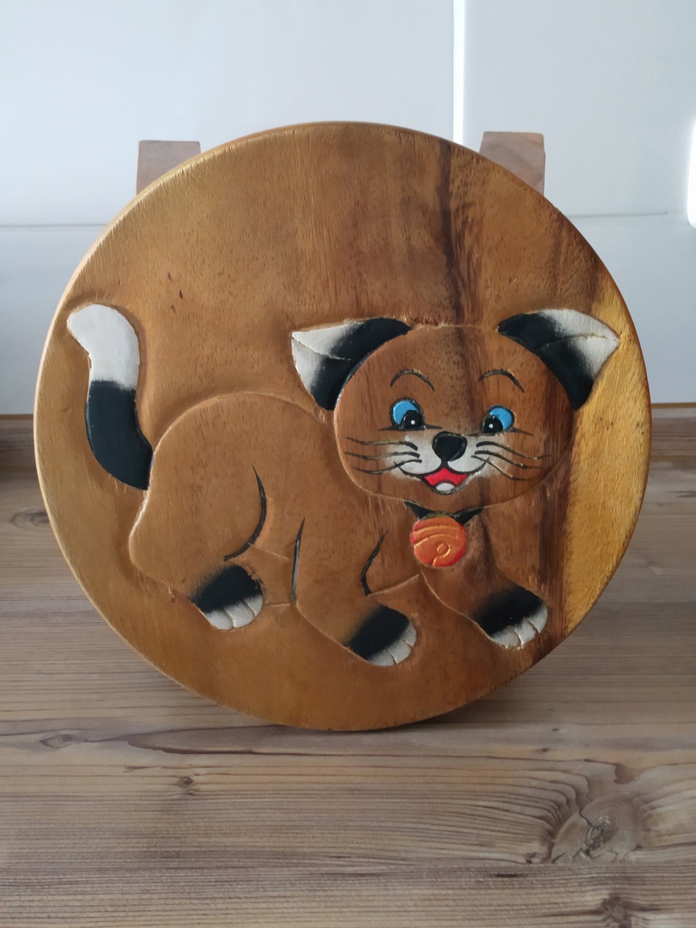 Motiv Katze - Kinderhocker, Schemel, Kinderstuhl