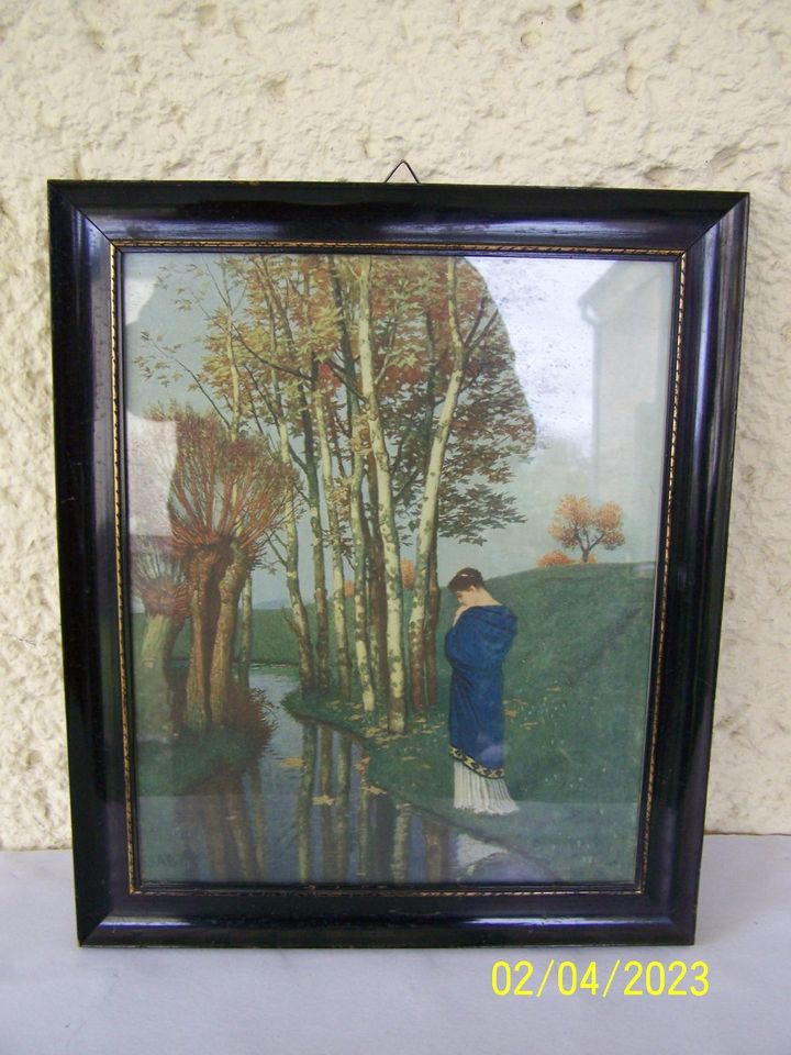 Gemälde Arnold Böcklin Herbstgedanken Bild Bilderrahmen Kunstdruck Antik Alt