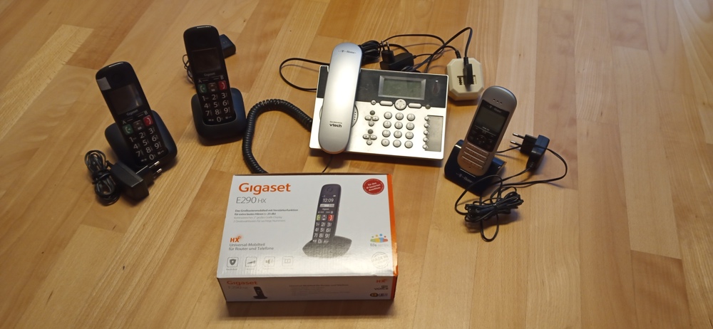 Gigaset E290 HX Telefon Senioren Festnetz mit 3x Mobilteilen und großen Tasten