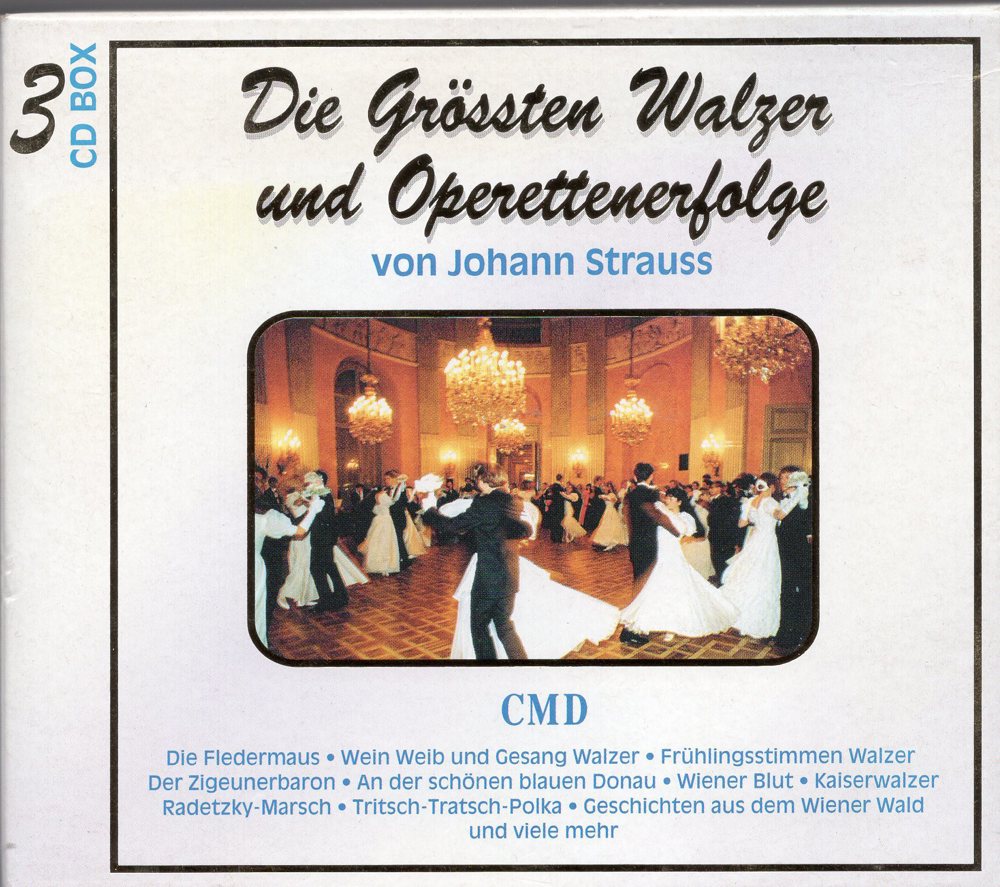 (CD07)  3 CD Strauss Die größten Walzer und Operettenerfolge