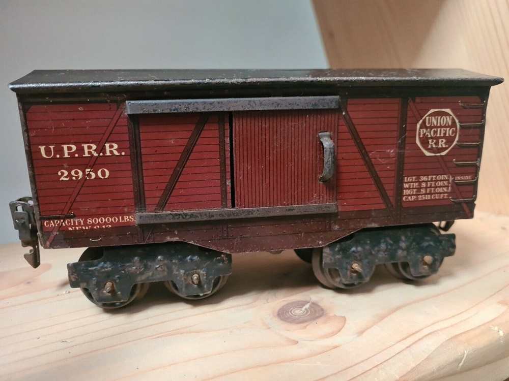Märklin seltener amerikanischer Güterwagen 1920 -30 Spur 0 UNION PACIFIC R.R
