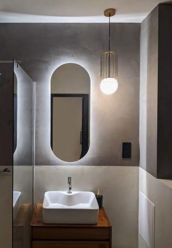 Ovaler Spiegel mit Hintergrundbeleuchtung - NIKO LED 50x90 CM