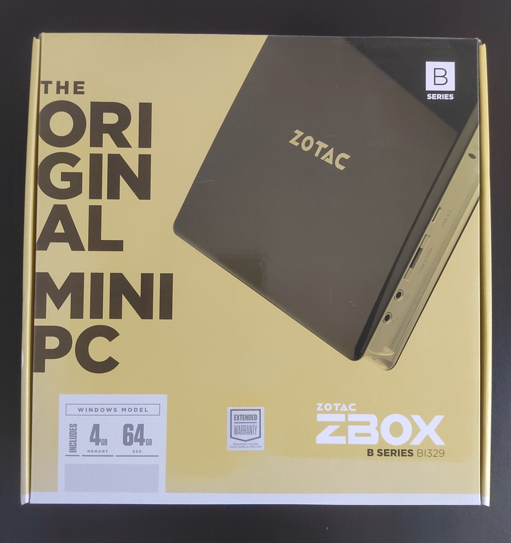 Mini-PC ZOTAC ZBOX BI329-W3D Intel 4100, Gaming-PC, Windows 10 Home, 320GB