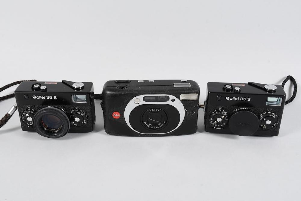 J29Z64 3x Kompakt Kamera, 2x Rollei 35S, 1x Leica