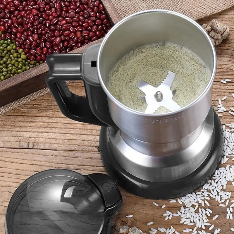 Kaffeemühle Elektrisch aus Edelstahl für Kaffeebohnen Müsli Nüsse Bohnen Gewürze Körner NEUWARE
