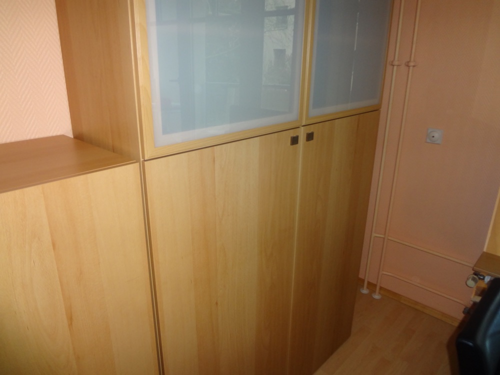 Ikea Wohnwand besta vegby buche, 2 teilig Kommode, Vitrinenschrank,  B 240 cm