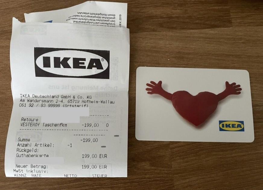 IKEA Guthabenkarte   Gutschein 199 