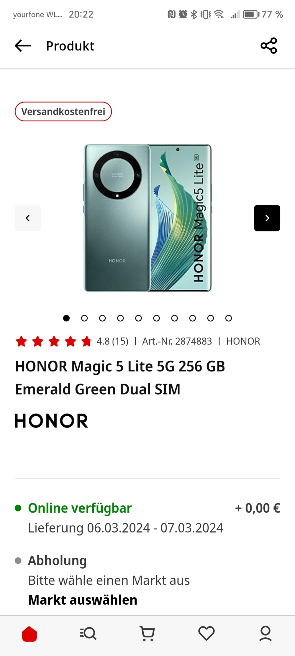 Honor Magic 5 lite 5G 