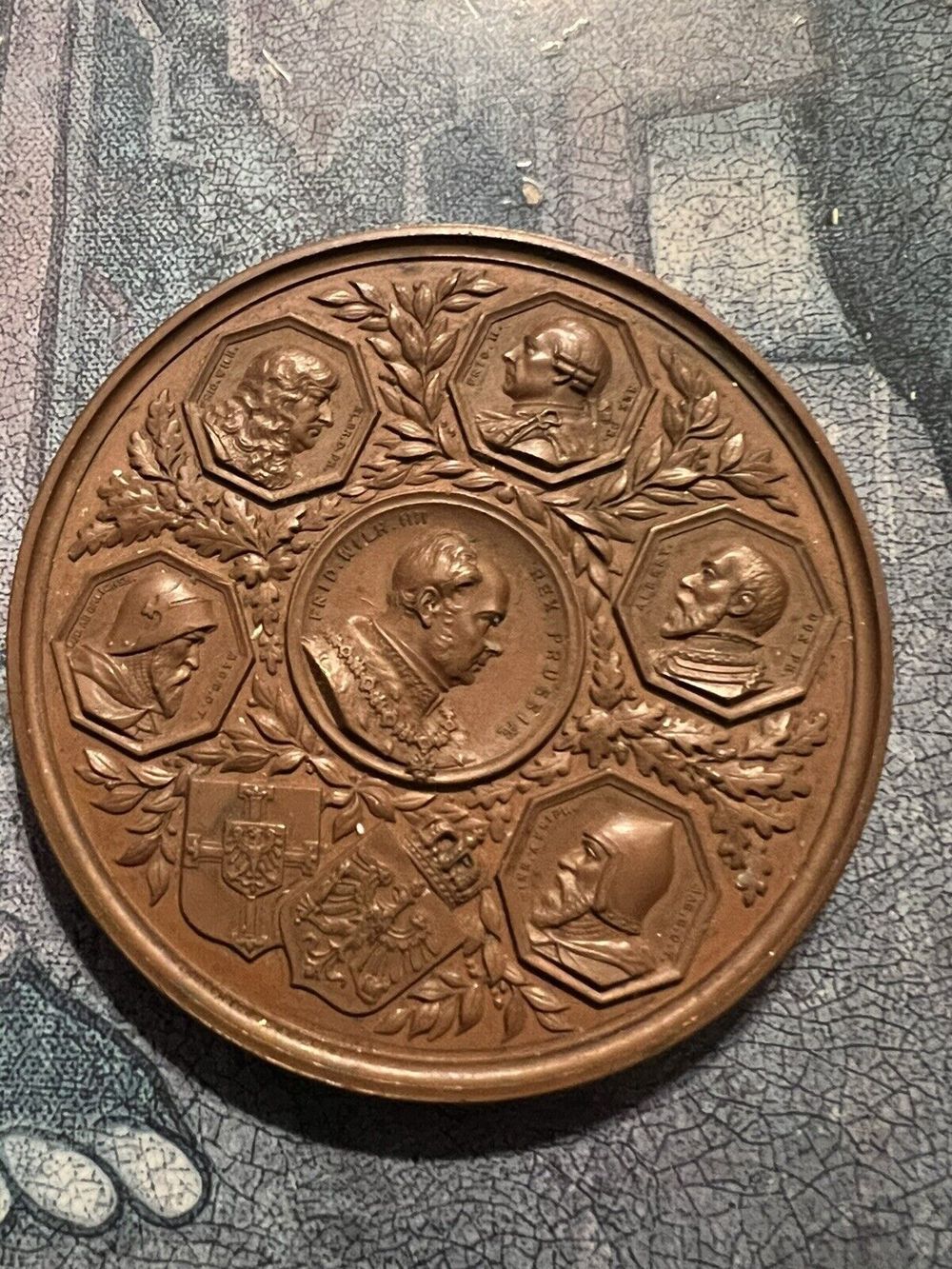  Brandenburg-Preussen Bronze-Medaille 1855 Friedrich Wilhelm IV. 1840-1861. Rar!