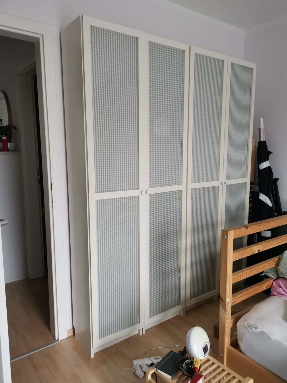 4x IKEA BILLY Bücherregal mit Oxberg Türen, weiß, 40x40x237 cm