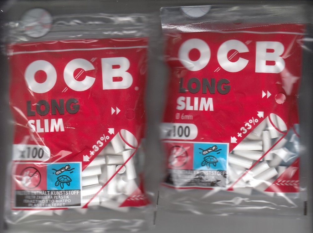 OCB LONG Slim Filter 20 x 100 Stück Beutel