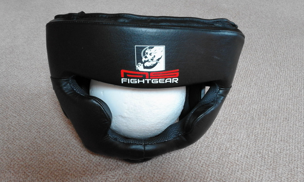 Schwarzer Kopfschutz AS Fightgear von Asia Sports Größe S, Kampfsport, Helm, Kind