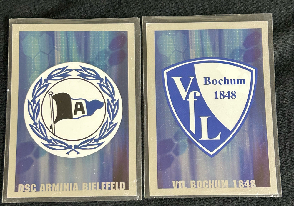 Match Attax 08 09 VfL Bochum 1848 & DSC Arminia Bielefeld Wappen