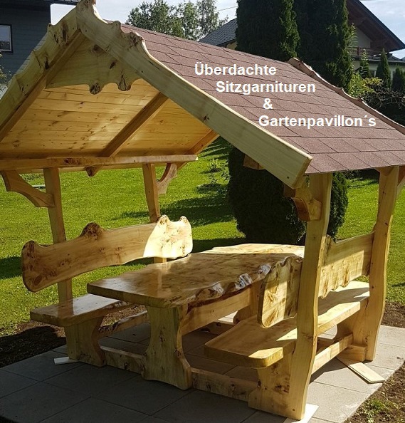 Gartenpavillon - Überdachte Sitzgruppe - Gartenlaube