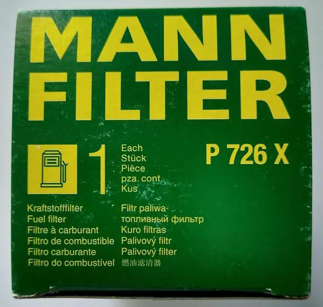 MANN-FILTER - Kraftstofffilter P 726 x mit Dichtung für NISSAN, OPEL, RENAULT