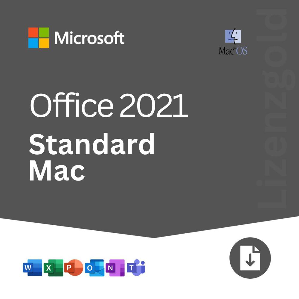 Microsoft Office 2021 Standard für Mac unbegrenzt Vollversion