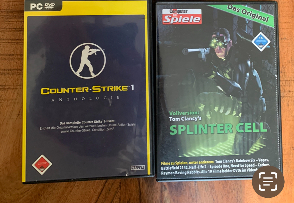 2 Videospiele für den PC - Splinter Cell und CS1