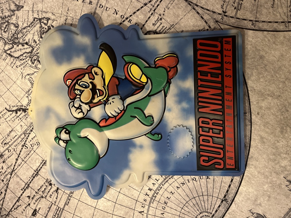 Super Mario & Yoshi Displayschild SNES Super Nintendo Retro 90er