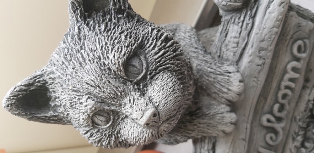 Steinfigur Katze, ca. 35 cm, neuwertig