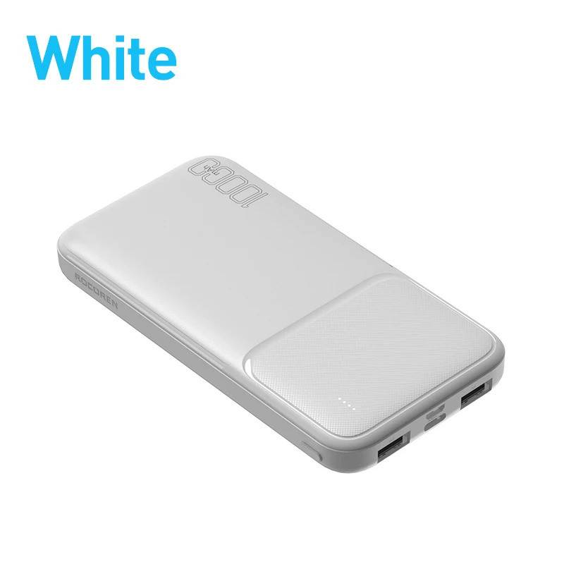10000MAH Handy Doppel USB Powerbank Ladegerät Externe Batterie Zusatzakku Weiß