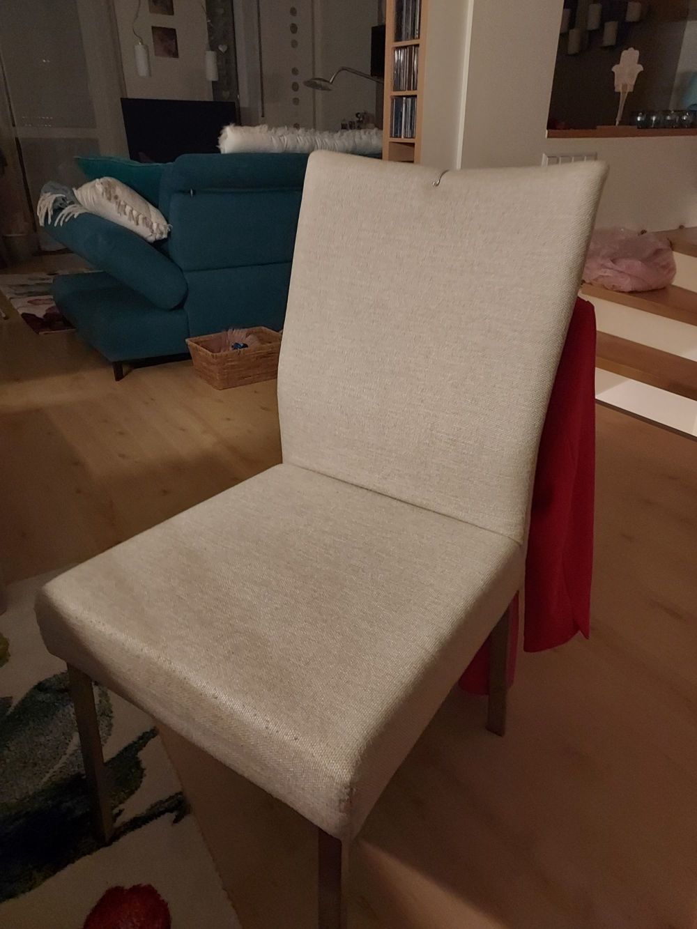 2x Stühle mit Edelstahl -Füßen
