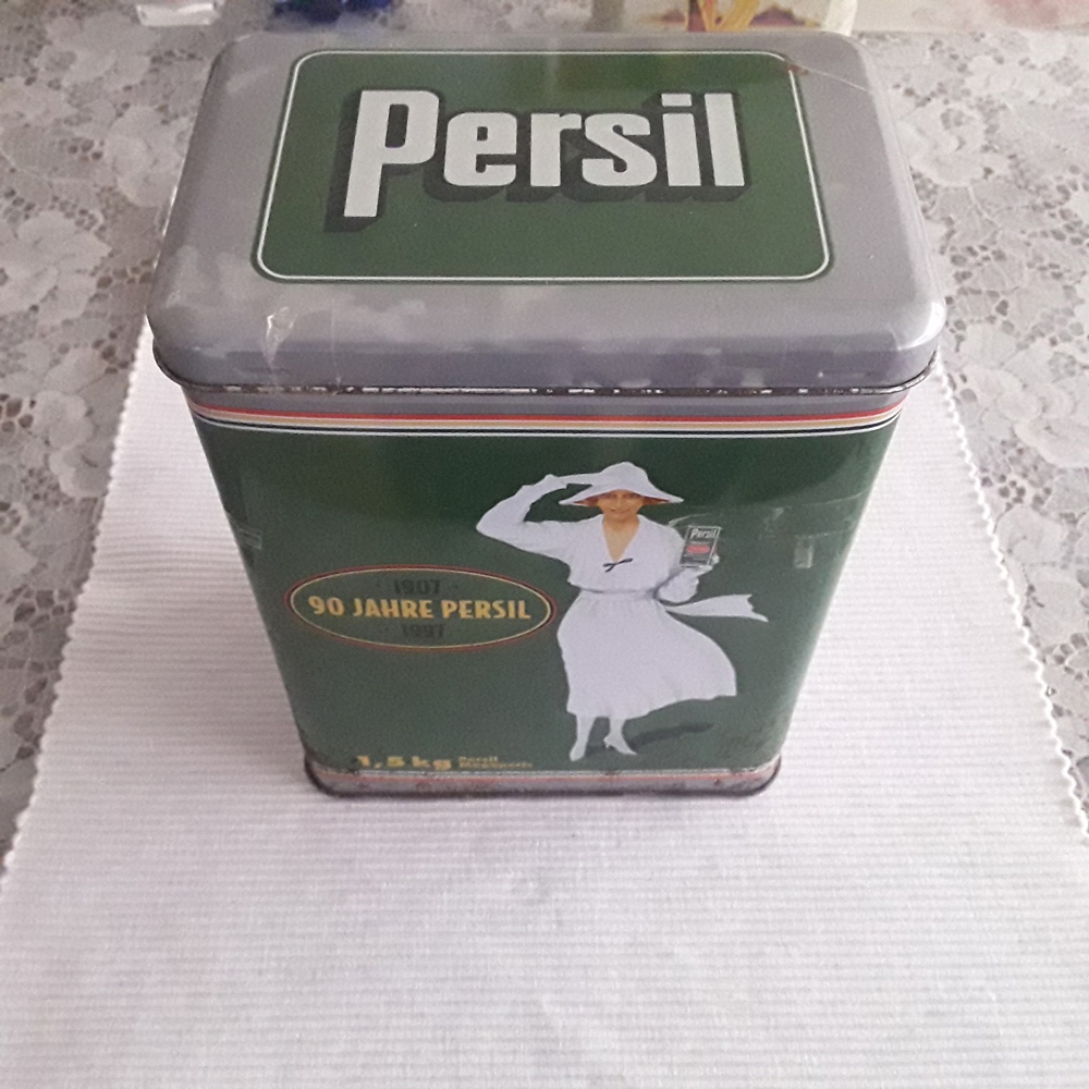 Alte Persil-Blechschachtel Waschpulver 