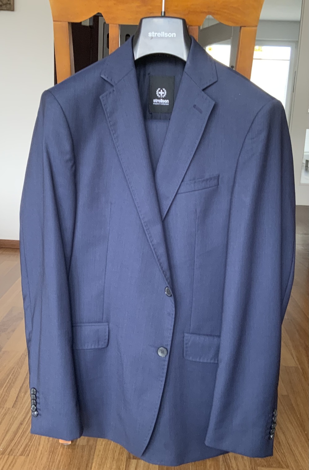 Blauer Anzug von Strellson in Gr. 46, Slim fit
