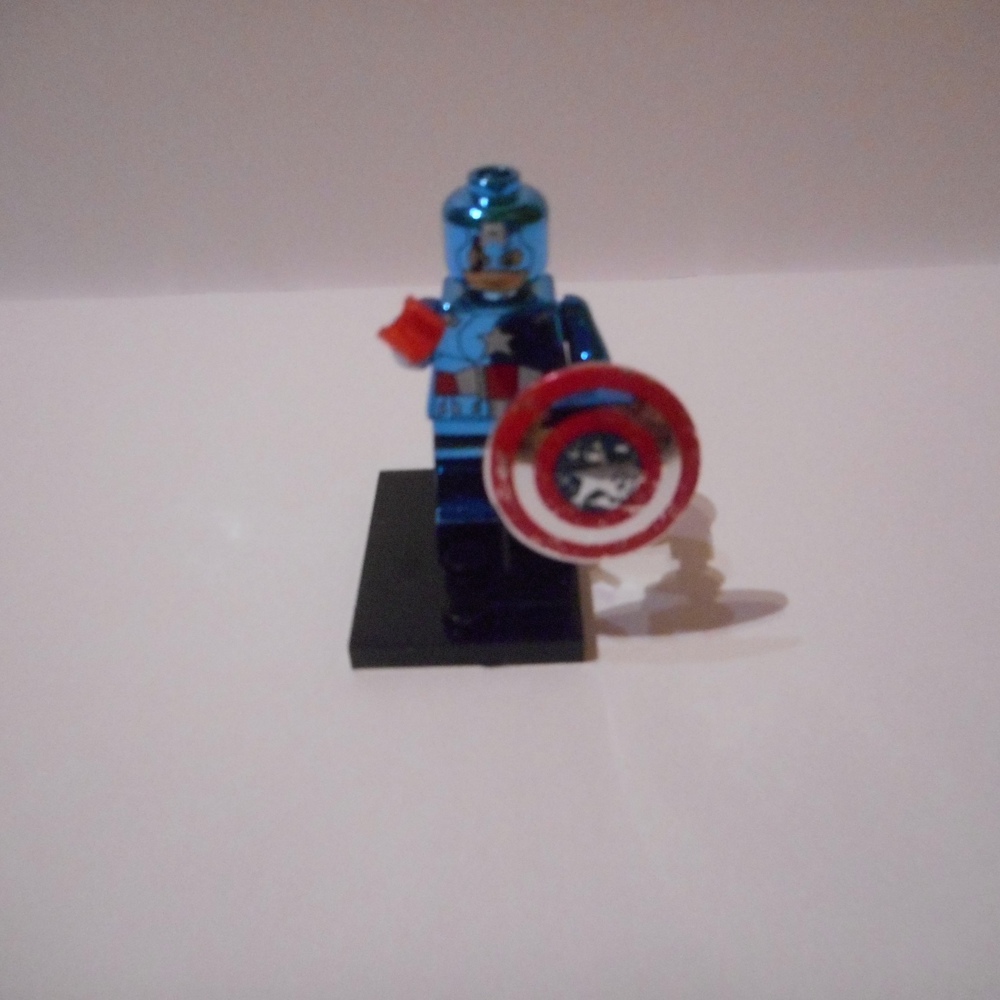 Captain America  Marvel Minifigur Aus dem Film Captain America  galvanisiert