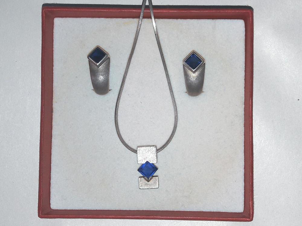 Set: Halskette und Ohrringe, 925 Silber, K&L Kordes & Lichtenfels
