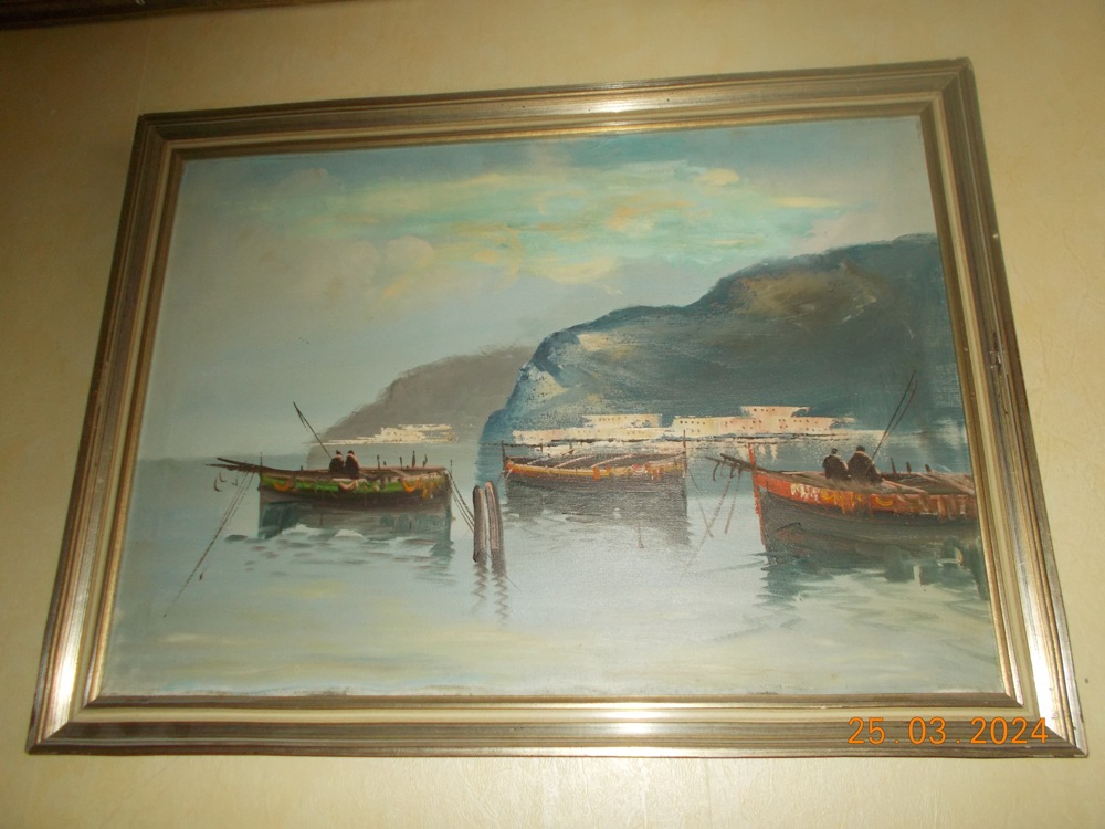 Ölbild auf Leinwand, mit Rahmen 77x57 cm, unbekannter Künstler