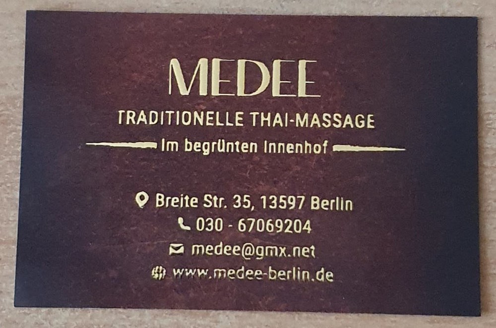 Medee Thaimassage in der Spandauer Altstadt - Massagen ab 30 Euro !!
