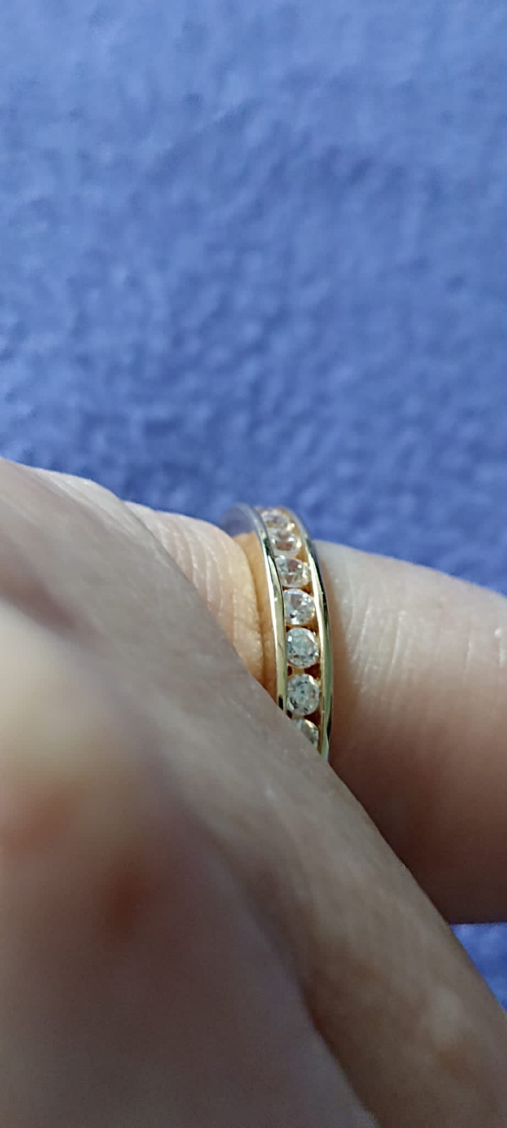 925 Silber-DOCZ-Vergoldet-funkelnde Zirkonia-Memory Ring