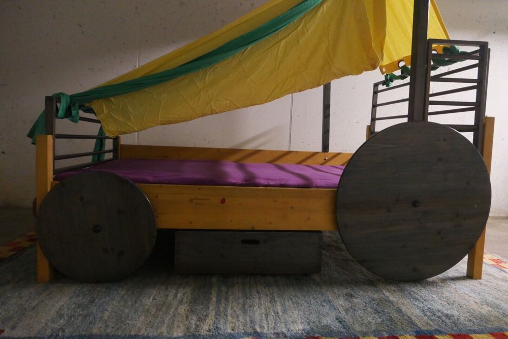 Janosch Abenteuer Bett Kinderbett 210 135 cm, UNIKAT